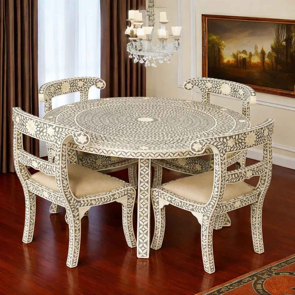 Ivory Heritage Bone Inlay Dining Set