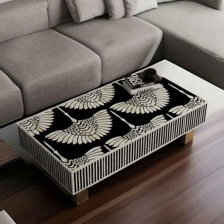 Swan Inlay Coffee Table