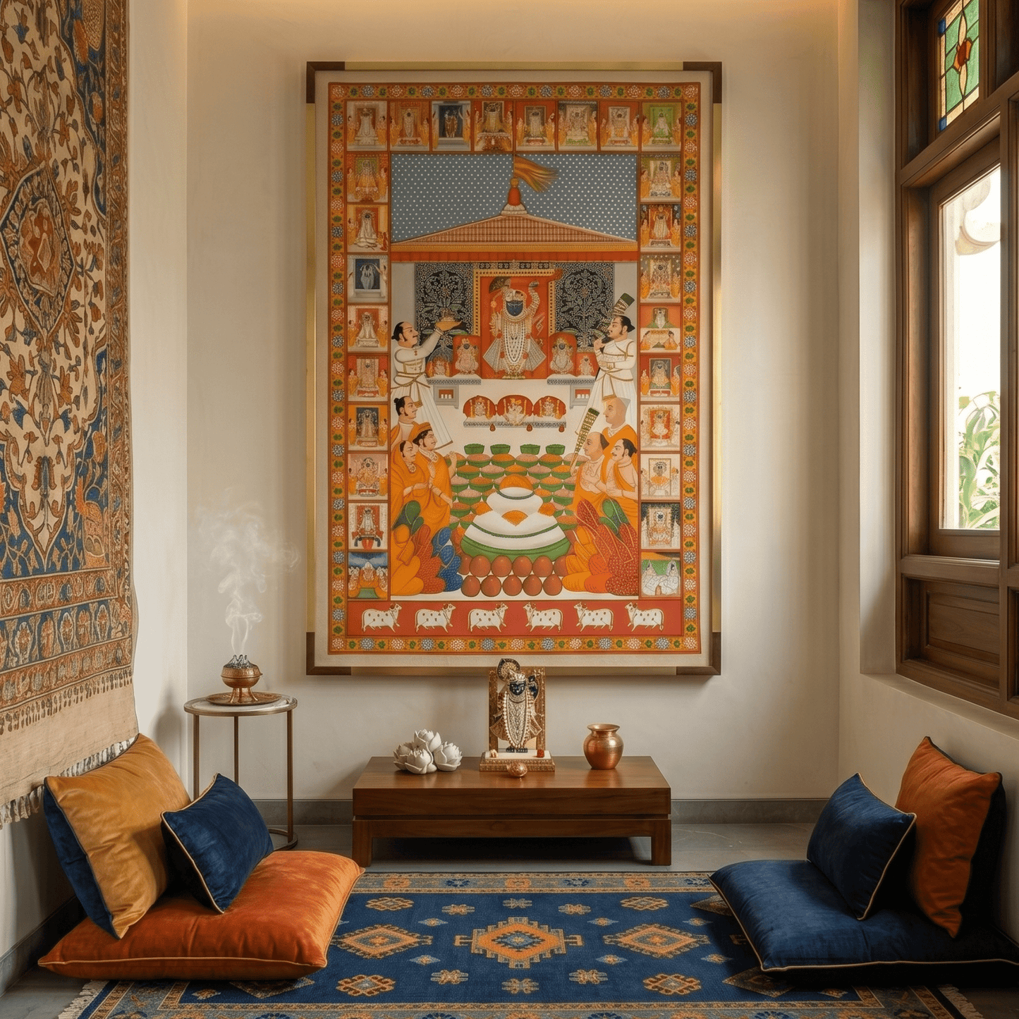 Annakut Darshan: The Divine Offering of Abundance pichwai - Arteviah