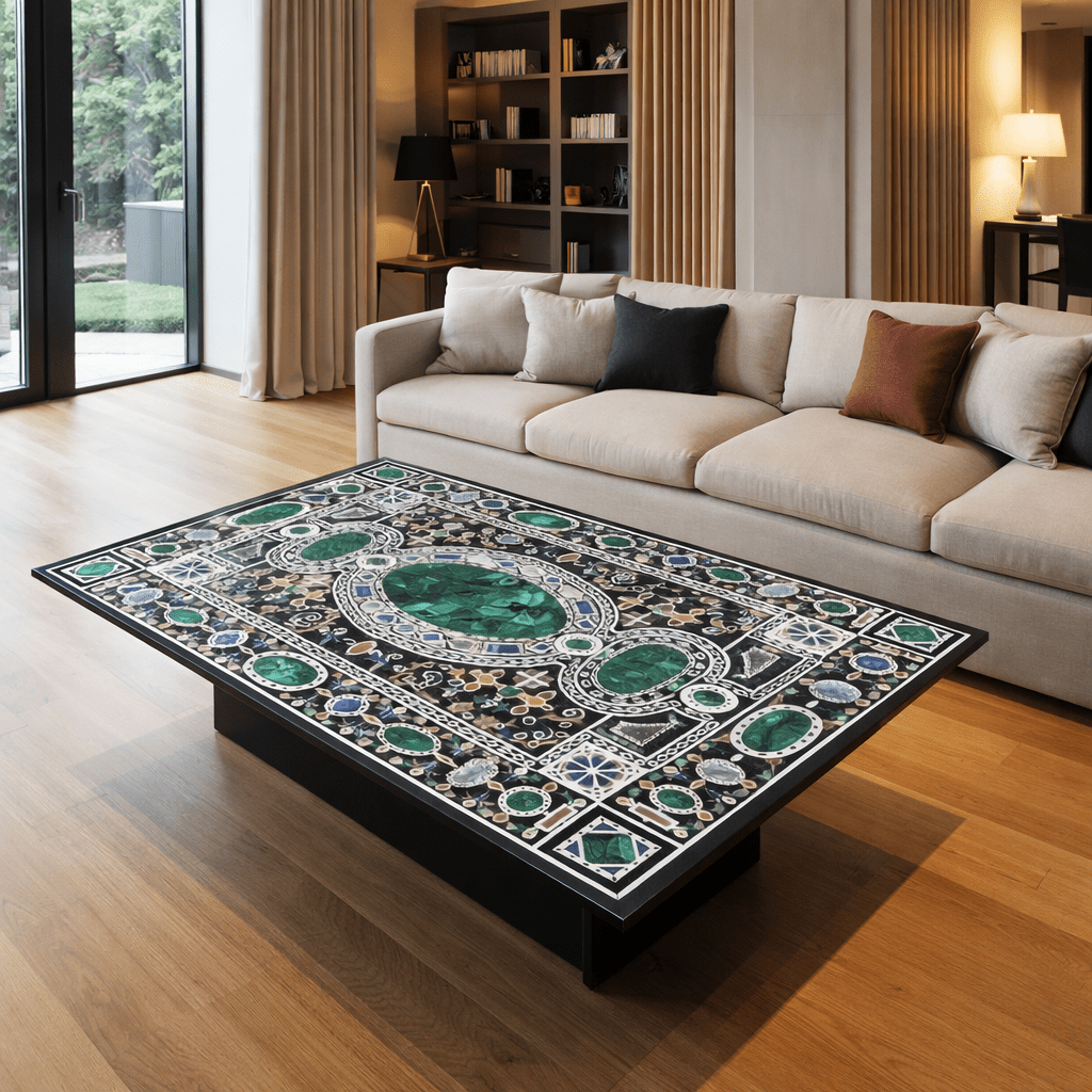 Emerald Royale Inlay Table - Arteviah