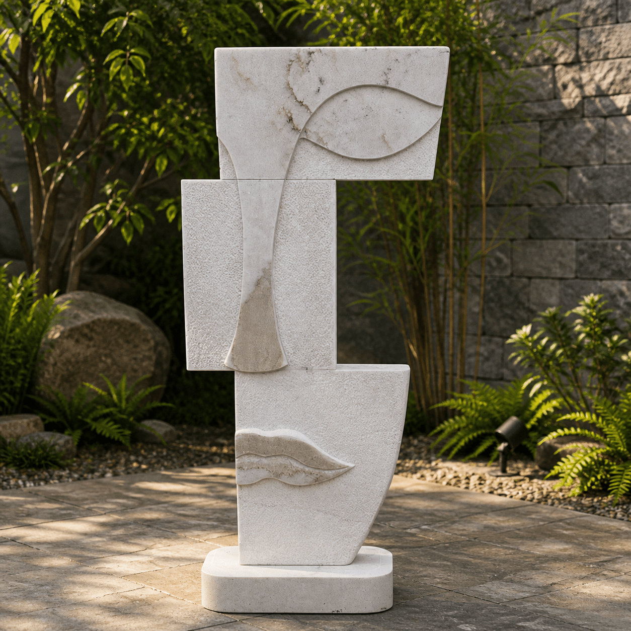 Verdant Flow – Contemporary Marble Leaf Artifacts - Arteviah