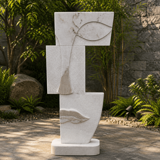 Verdant Flow – Contemporary Marble Leaf Artifacts - Arteviah