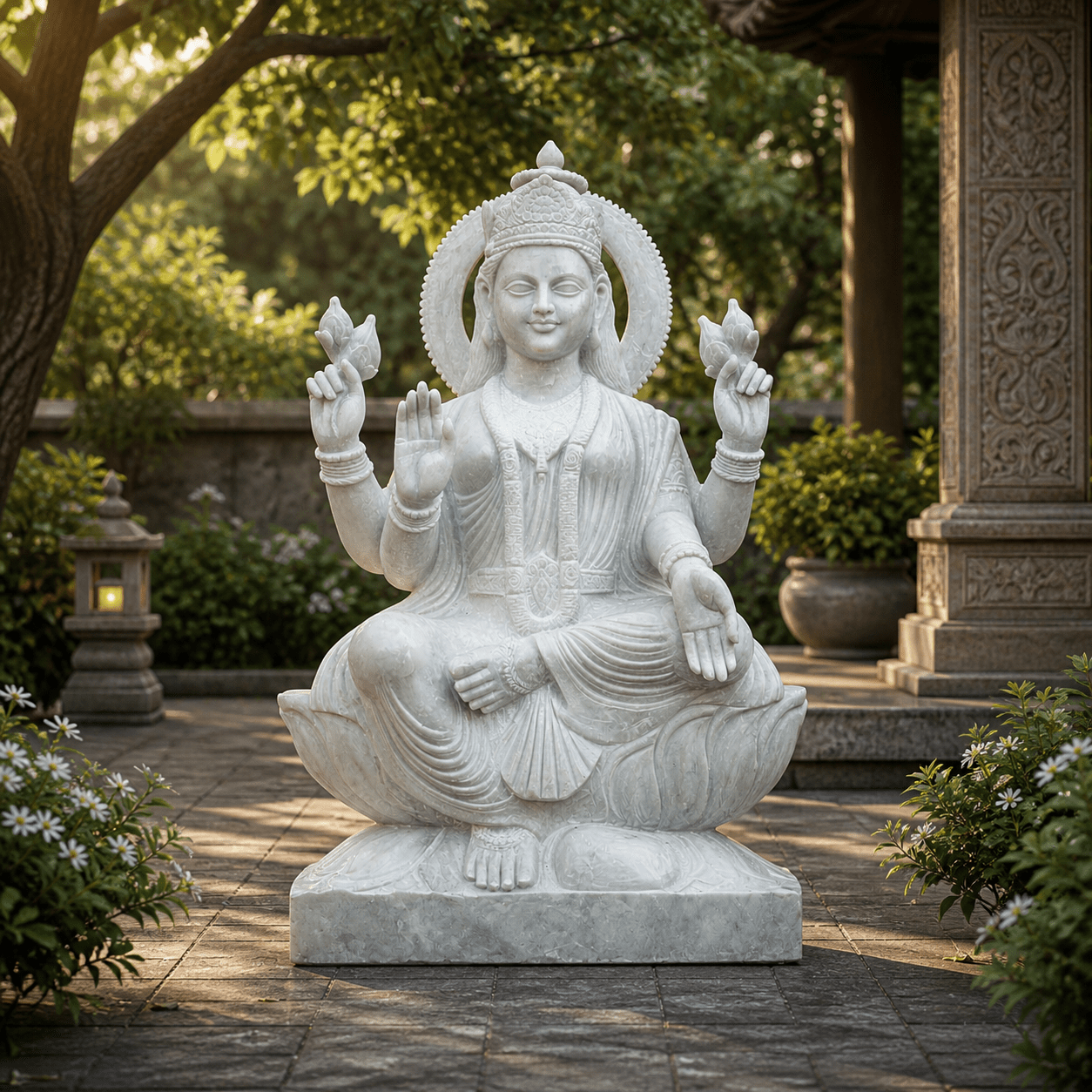 Shree Kamal Vaibhav Lakshmi idol - Arteviah