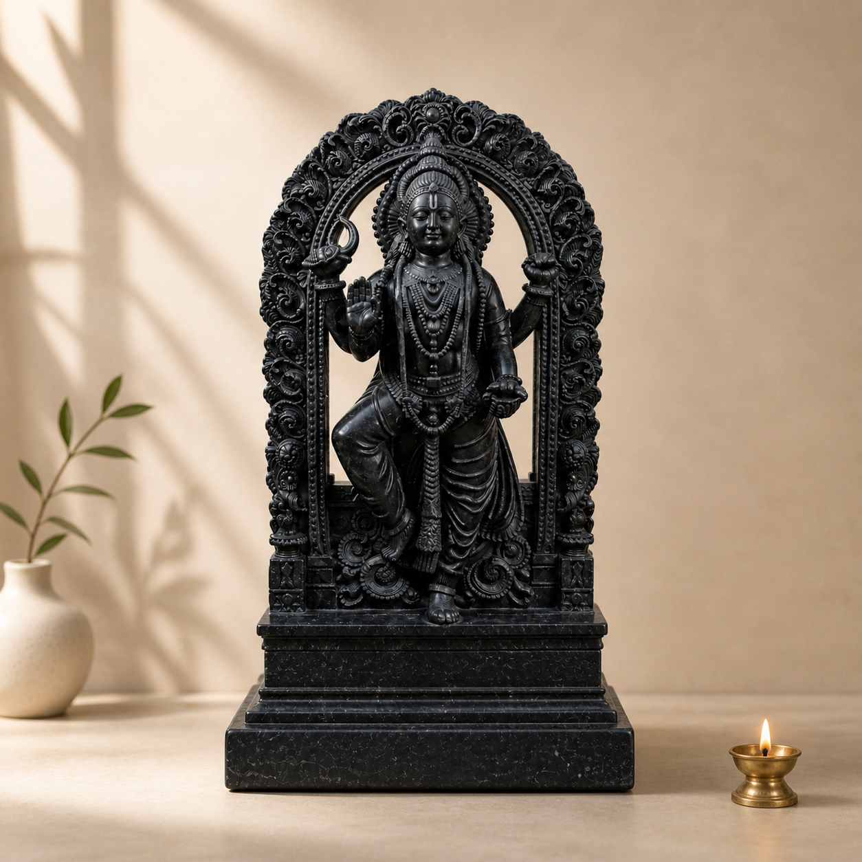 Shree Nritya Nataraj Black Stone idol - Arteviah