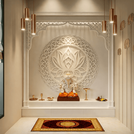 Ivory Lotus Reverence CNC Temple - Arteviah
