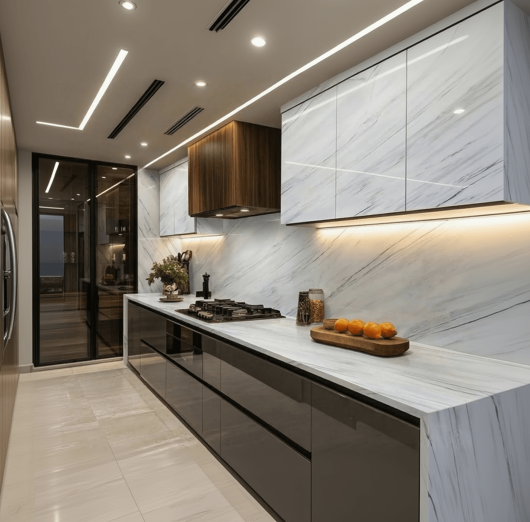Italian White Marble - Kitchen - Arteviah