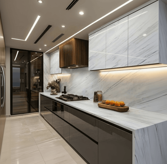 Italian White Marble - Kitchen - Arteviah