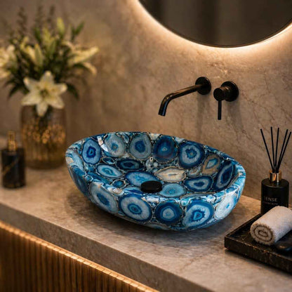 Agate Blue - A semi-precious gem - Arteviah