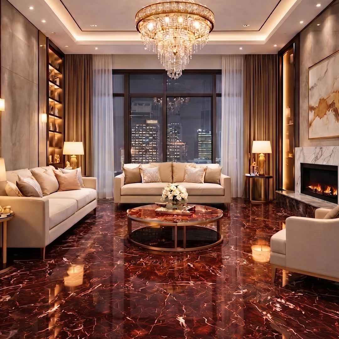 Cherry Gold Red Marble - Arteviah