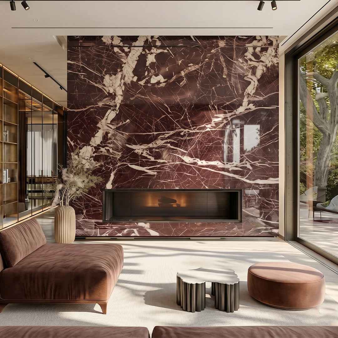 Cherry Gold Red Marble