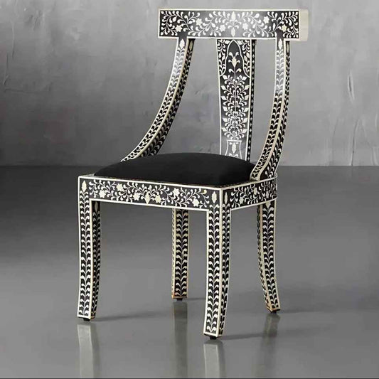 Noir Vine Inlay Accent Chair