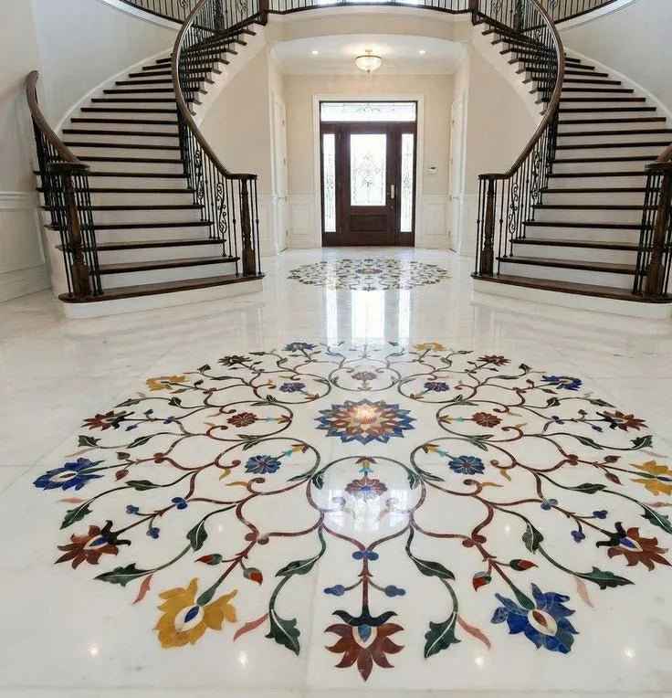 Florentine Royal Bloom marble Inlay flooring