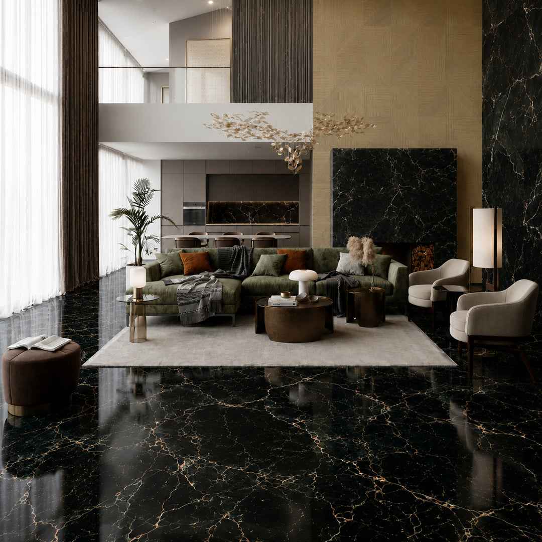 Laurent Black Marble - Arteviah