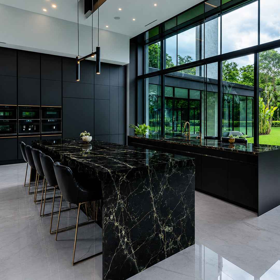 Laurent Black Marble - Arteviah