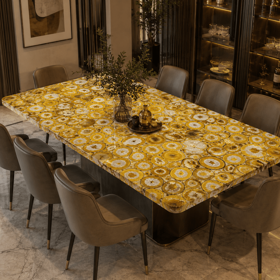 Agate Yellow - A semi-precious gem - Arteviah