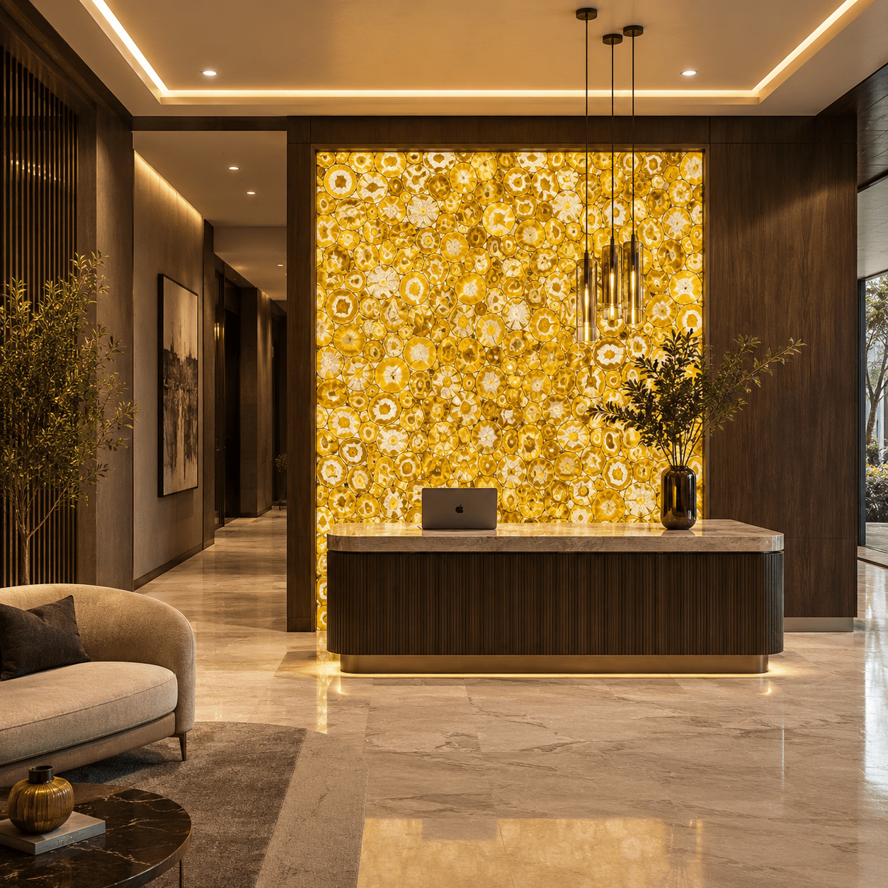 Agate Yellow - A semi-precious gem - Arteviah