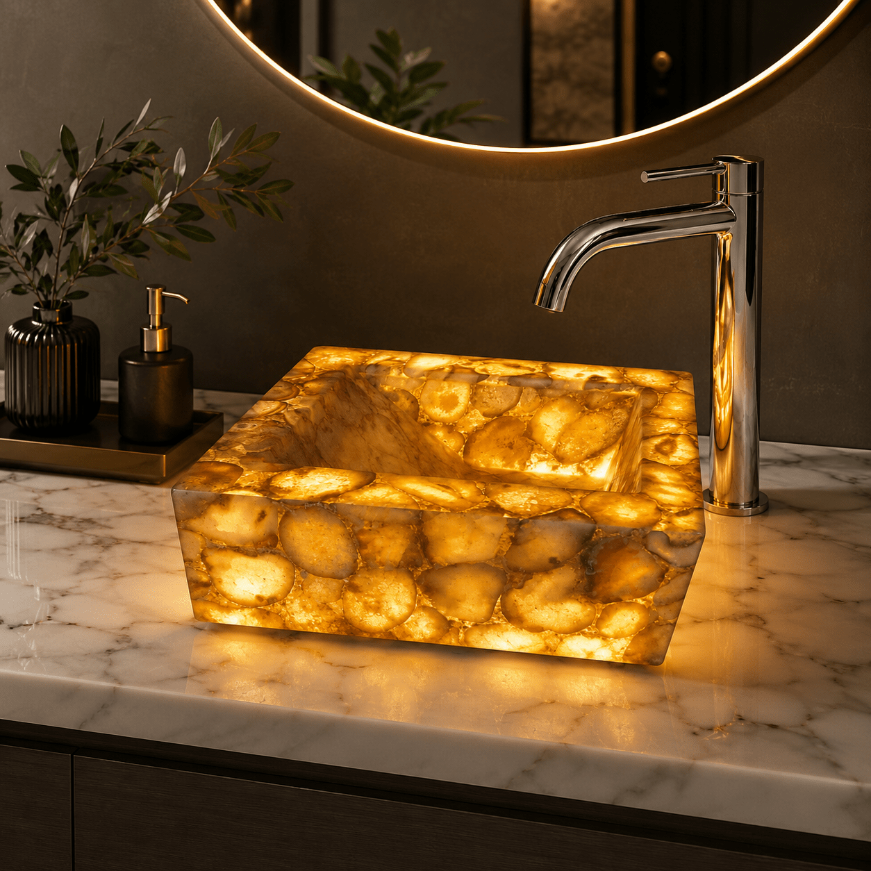 Agate Yellow - A semi-precious gem - Arteviah